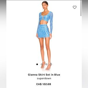 Brand New in Bag (with tags) Superdown Gianna Skirt Set in Blue